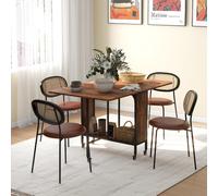 DecHome Tavolo Pieghevole da Pranzo Cucina 130x30x74 cm Marrone Rustico