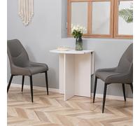 DecHome Tavolo Pieghevole da Pranzo Cucina in Legno 90x60x74 cm Bianco