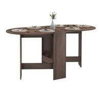 DecHome Tavolo Pieghevole da Pranzo Cucina Stile Moderno 163x80x75 cm Marrone