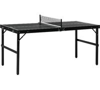 DecHome Tavolo Ping Pong Pieghevole in Alluminio e Legno 152x76x72 cm Nero