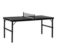 DecHome Tavolo Ping Pong Pieghevole Rete da Gioco in Alluminio 152x76x72 cm Nero