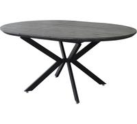 DecHome Tavolo Rotondo Allungabile Gar Effetto Legno 120/160 X 120 cm colore Antracite - MO807219