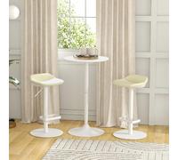 DecHome Tavolo Rotondo da Bar da Pranzo Cucina Moderno 60x60x102 cm Bianco
