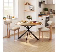 Tavolo Rotondo da Pranzo Cucina Stile Moderno ø120x75h cm Quercia DecHome