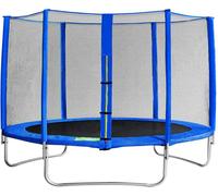 DecHome Trampolino Elastico Con Rete in Acciaio e Plastica ø cm 366x89/269 h Colore Blu - AL806773