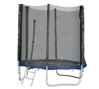 DecHome Trampolino Elastico con Scaletta e Rete di Sicurezza Blu A3450BUAO69