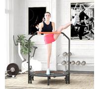 DecHome Trampolino Fitness ø114 cm Pieghevole con Manubrio Arancione e Nero