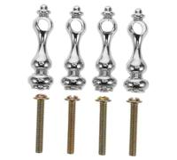 DECHOUS 1 Set Accessori Per Recinti Staffa Parti Coperchio Posteriore Dell'armadio Adattatore Universale Decorazione Della Consolle Centrale Adesivi Per Finestre Lega Di Zinco Silver 4 Pz
