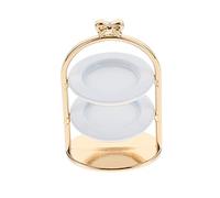 DECHOUS 1 Set alzata per torta giocattoli regalini per Simulazione decorazioni per alzate per torte decorazioni casa delle bambole ferro da stiro bianca