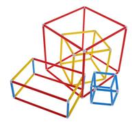 DECHOUS 1 Set geometria solida materiale da costruzione edificio giochi didattici connettori di giocattoli per la costruzione di steli forme geometriche