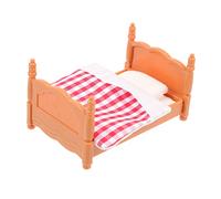 DECHOUS 1 Set Letto Mobilia Camera Minuscolo Ornamenti Di Mini Casa Mini Letto Di Casa Di Mini Casa Mini Arredamento Per La Casa Arredamento Letto in Miniatura Rosa Stoffa