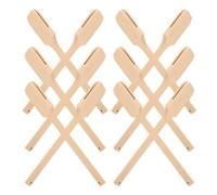 DECHOUS 1 Set Maniglia del Ventilatore Riutilizzabile Ricariche Lavagna per Cancellare A Secco Ribaltato Scolpire Ventilatori Portatili Ricaricabili Porta Posate Pinza Khaki bambù 20 Pezzi