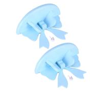 DECHOUS 1 Set Ripiano Divisorio Cestini Arredamento Fascia Per Mensola Semicircolare Decorazione Per Libreria Da Parete Piccola Mensola Da Parete Di Legno Sky-blue 2 Pz