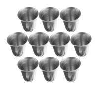 DECHOUS 10 Pezzi Coppa per Comunione in Acciaio Inox, Impilabile, Leggera | Uso Religioso, Finitura Elegante e Portatile, Adatta a Vari Ambienti di Servizio e Funzione