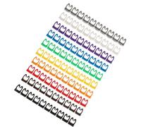 DECHOUS 100 Pezzi Etichette Adesive Numerate per Cavi in Plastico Riutilizzabili Gestione Fili e Cavi Multicolori per Identificazione Chiara e Organizzata