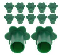 DECHOUS 12 Pezzi Protezione per Canne di bambù in Pp Verde, Copertura Elegante e Naturale per Pali da Giardino, Facile Installazione e Prevenzione delle Crepe, per Sentieri e Recinzioni