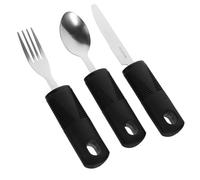DECHOUS 1set Utensili Antivibrazione Per Anziani Inossidabile Antiscivolo Kit Per Disabilità e Pazienti Facile