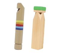 DECHOUS 2 Fischietti Legno per Set da Giocattoli Musicali Educativi Train Whistle per Sviluppo Uditivo e Interesse Musicale Compleanno e Dei