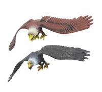 DECHOUS 2 Pezzi D'aquila Giocattolo Per Uccelli Parrocchetti in Resina Di Simulazione Statua Dell'aquila All'aperto Di Simulazione Vinile