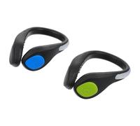 DECHOUS 2 Pezzi Luci LED Clip per Scarpe da Corsa Notturna Antiscivolo Impermeabili per Running Jogging e Ciclismo Verde e Blu