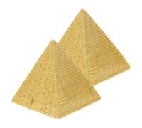 DECHOUS 2 Pezzi Piramide Egizia da Scrivania in Resina Oro
