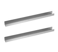DECHOUS 2 Pezzi Protezione per Bordi Cassetto in Acciaio Inox Argento | Installazione Semplice, Design Nascosto, Difesa Contro Usura, per Mobili e Angoli in Ambienti Domestici