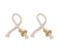 DECHOUS 2 Pezzi Stoppino per Lampada ad Olio, Stoppino Rotondo in Cotone con Supporto in Ottone, 1,70x1,70x1,50 Cm, Resistente al Calore, per Illuminazione Interna e Decorazioni Festive