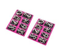 DECHOUS 2 set Rompicapo Metallico Intrecciato Giochi di Logica per Ragazzi e Adulti Puzzle Intelligente Portatile per Sviluppo Creatività e Pensiero Critico