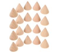 DECHOUS 20 Pezzi Coni Artigianali in Legno Non Finito 3X3 CM per Fai da Te Espositori per Gioielli e Decorazioni Minimaliste Supporti Creativi per Anelli e Braccialetti