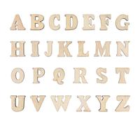 DECHOUS 200 Pezzi Ritagli di Legno Lettere in Legno Non Finiti Beige DIY Superficie Liscia per Decorazioni Nuziali e Bacheche Messaggi