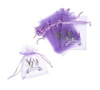 DECHOUS 20pezzi Sacchetti in Rete Vuoti Piccoli Coulisse Multiuso Per Conservazione Di Lavanda e Altri Scopi Confezione