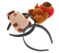 DECHOUS 2pezzi Cercechio di Peluche per Feste Animale dello Zoo Cercechio per Capelli Forma di Capibara per Ragazzo Ragazza Ragazza e Adulti per Compleanno e Halloween Fascia per Capelli