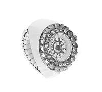 DECHOUS 2pezzi Orologio Anello Decorativo Per Donne Con Diamanti Orologio Elegante Di Design Pratico e Chic Accessorio Versatile Per Ogni Occasione