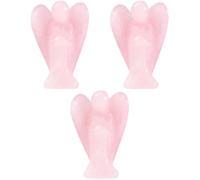 DECHOUS 3 Pezzi di Angelo di Cristallo Ornamento Retro Decorazioni Arredamento Casa Vintage Carino Arredamento Stanza Figurina Pietra Geode Rossa Il Suo Angelo di Cristallo Statua