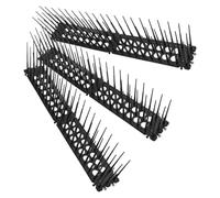 DECHOUS 3 pezzi Spuntoni in Plastica per Esterno Anti-arrampicata Dissuasore Uccelli e Piccioni per Giardino Tetti e Recinzioni Nero Resistente e Sicuro per Allontanare Volatili e Animali