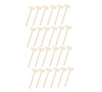 DECHOUS 30 Mini Martelli in Legno per Bambini Piccoli Set di Giocattoli per Martellare Lucidati E Sicuri per Bambini E Bambine Giocattolo per Lo Sviluppo della Coordinazione Occhio-Mano