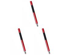 DECHOUS 3pezzi Stylus Capacitivo Punta in e Disco Trasparente Per Tablet e Smartphone Design Elegante Rosso Per e