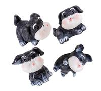 DECHOUS 4 pezzi Miniature Dog Figurines in Resina Realistica Decorazioni per Giardino e Casa con Statue Cuccioli Vivaci e Dettagliate Regalo Originale per Appassionati di Animali