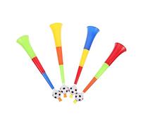 DECHOUS 4 Pezzi Tromba Da Calcio Telescopica Corno Corna Da Calcio Tromba Della Partita Di Calcio Corni Da Calcio e Rumoristi Calcio Di Tromba Per Sportivo Il Palmare Giochi Plastica