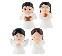 DECHOUS 4pezzi Orsetti Angeli Decorativi Creativi Soprammobili Per Casa e Ufficio Ornamenti Cartoon Piccoli Per Mensole e Tavoli Per Decorazioni Natalizie e Ambienti Accoglienti