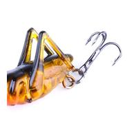 DECHOUS 5 Pezzi Esche Artificiali per Pesca in Acqua Dolciastro Simulazione Realistica di Cavalletta con Lingua Galleggianti e Resistenti per Trota e Altri Pesci Colori Colore Casuale