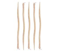 DECHOUS 5 Pezzi Serpenti Finti Articolati in Legno Grezzo 30 CM Giocattoli Serpente Flessibili per Decorazioni Serpente Spettrale per Halloween e Progetti Artigianali Creativi