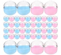 DECHOUS 50 Pezzi Palline di Plastica Vuote Riempibili Contenitori per Caramelle Forma Ovale Macaron Colorate Casuali Palline per Feste e Macchine Giocattolo Colore Casuale Colore Casuale