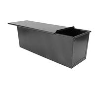 DECHOUS 5fori Stampo Per Pane Antiaderente Con Coperchio Scivoloso e Ventilato Rectangolare Per Toast e Lievitati Capacità Per Cucina e Forno Colore Nero