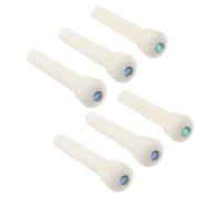 DECHOUS 6 Piroli Ponte Chitarra Acustica in Osso con Intarsi in Conchiglia, Accessori per Ponti Chitarra, Perni Sostituzione Corde per Musicisti Folk, Montaggio Semplice e Design Elegante