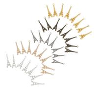 DECHOUS 60 Pezzi Mini Jewelry Accessories Ciondoli Torre Eiffel in Lega per Collane e Portachiavi Donna Metallo Resistente per Bigiotteria Fai da Te Regali Compleanno Festa