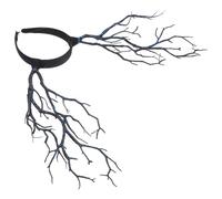 DECHOUS Accessorio per Chioma Corno Strega e Rami d'Albero, Cerchietto Leggero per Festa di Halloween da Donna, Copricapo per Ballo