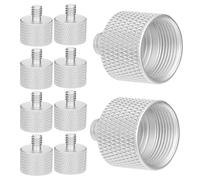 DECHOUS Adattatore Vite Supporto Microfono 5/8 Femmina a 1/4 Maschio in Metallo Boccola di Riduzione per Treppiede Set da 10 Pezzi Finitura Lucida per Uso Professionale e Registrazioni