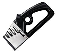 DECHOUS Affilatore per Coltelli Manuale Compatto Impugnatura Ergonomica in Plastica e Acciaio, Strumento Multifunzionale per Affilare Coltelli da Cucina Professionali a Casa