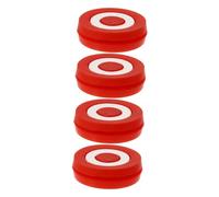 DECHOUS Ammortizzatore Smorzatore Vibrazioni per Racchetta da Tennis in Silicone Rosso 4 Pezzi, Accessorio Antivibrazioni per Riduzione Gomito del Tennista e Comfort di Gioco